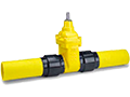 Задвижка газовая AVK клиновая с патрубками из полиэтилена