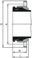 схема фланца фиксирующего hawle серии 7601 для стальных труб