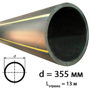 полиэтиленовая труба 355 мм для газоснабжения