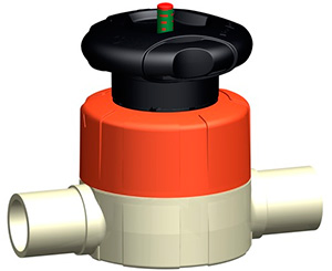 Ручной мембранный клапан PP-n тип 515 Progef Natural