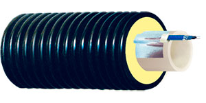 теплоизолированные трубопроводы ТВЭЛ-ПЭКС из сшитого полиэтилена с саморегулирующимся термокабелем подогрева