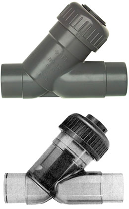 Угловой обратный клапан PVC-U тип 303 и тип 304 (снизу)
